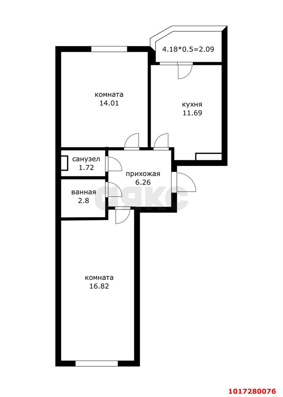 Фото №15: 2-комнатная квартира 57&nbsp;м², 10/24&nbsp;эт. - Краснодар, Прикубанский внутригородской округ, мкр. Достояние, ул. Конгрессная, 31