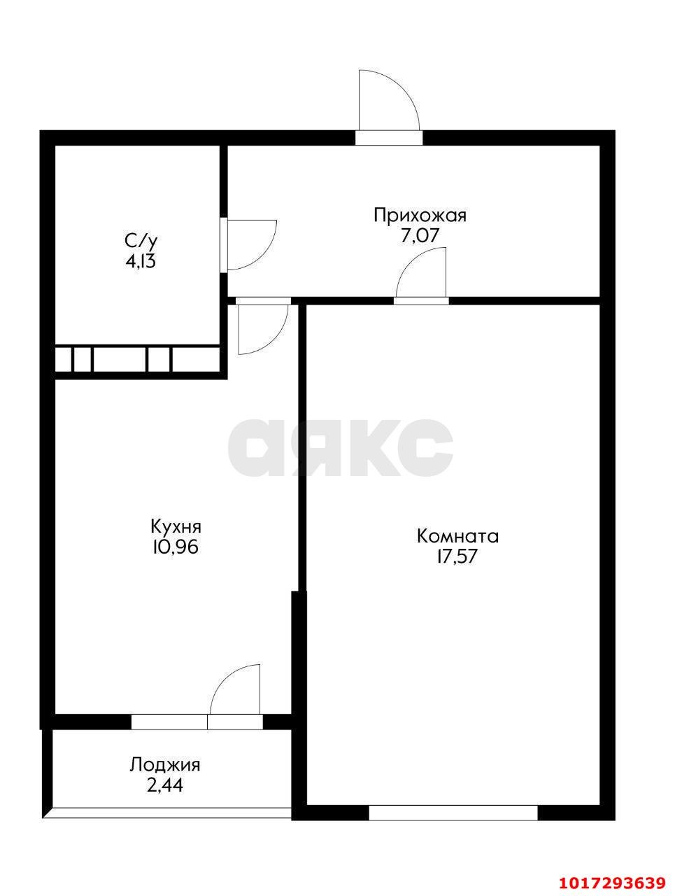 Фото №2: 1-комнатная квартира 43&nbsp;м², 7/17&nbsp;эт. - Краснодар, Прикубанский внутригородской округ, Музыкальный, мкр. Московский, ул. Московская, 112