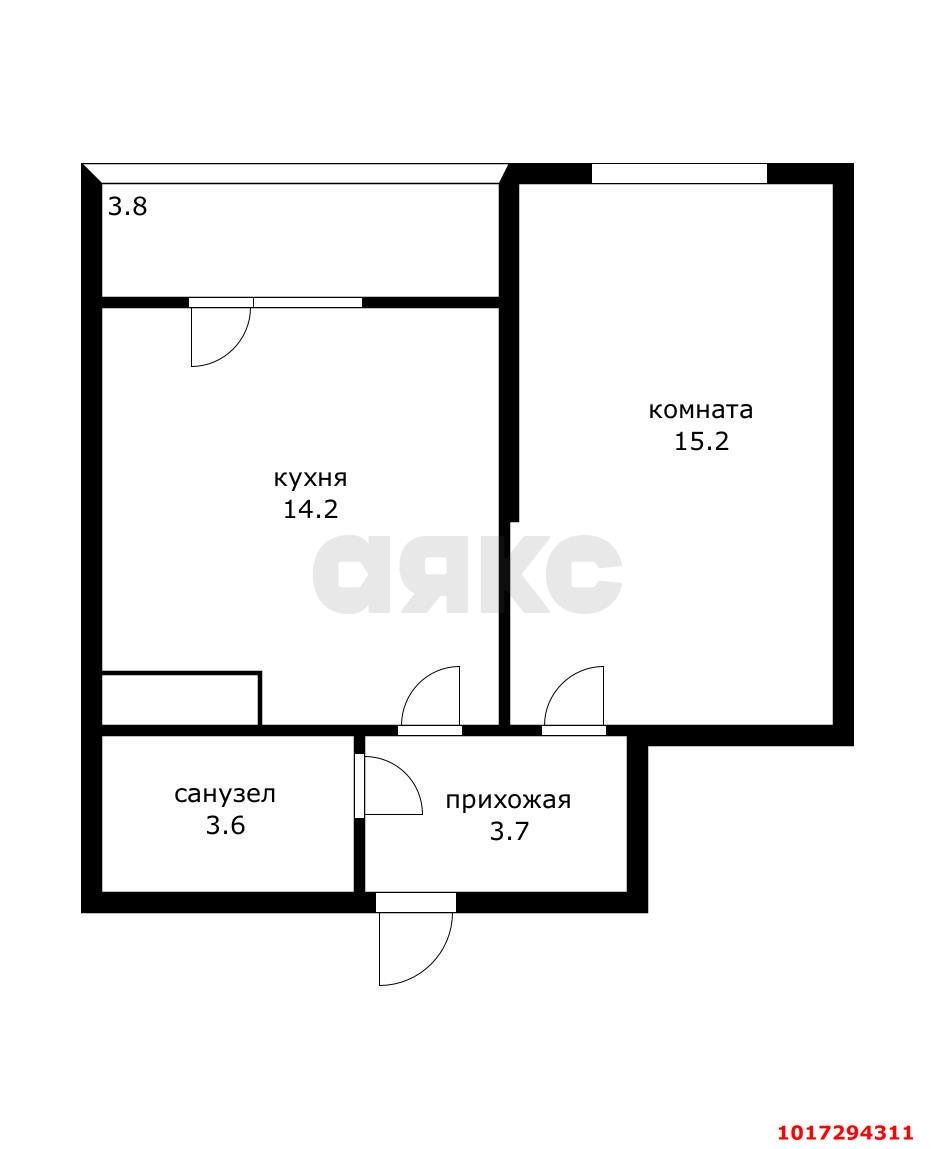 Фото №8: 1-комнатная квартира 40&nbsp;м², 5/16&nbsp;эт. - Краснодар, Прикубанский внутригородской округ, мкр. жилой комплекс Сармат, ул. Константина Гондаря, 98