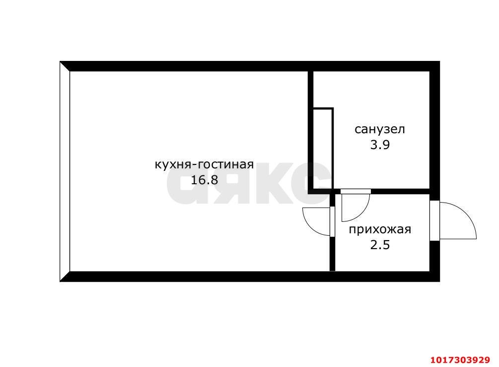 Фото №6: Студия 23&nbsp;м², 16/16&nbsp;эт. - Краснодар, Прикубанский внутригородской округ, мкр. жилой комплекс Самолёт-6, ул. Ивана Беличенко, 86к3