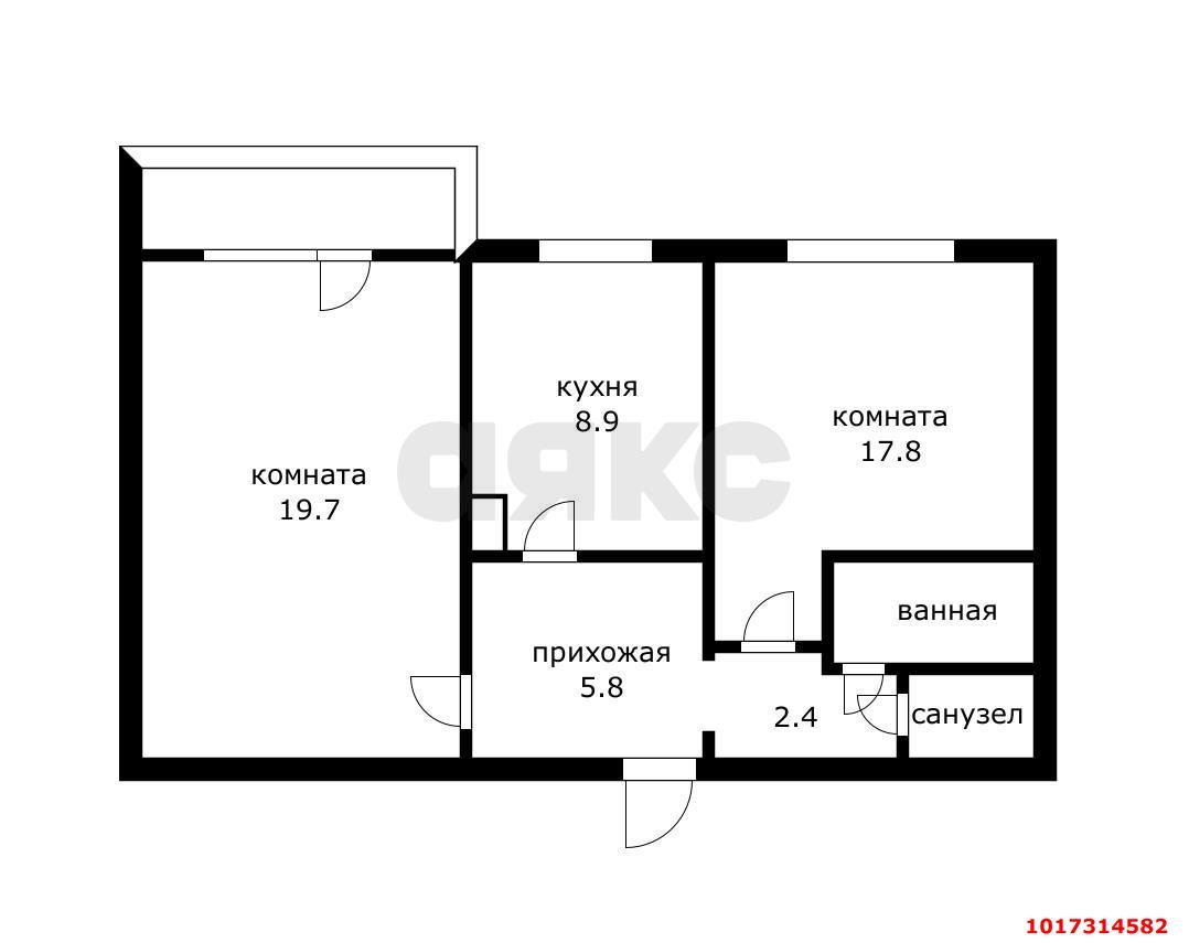 Фото №13: 2-комнатная квартира 55&nbsp;м², 10/10&nbsp;эт. - Краснодар, мкр. Западный внутригородской округ, ул. Фёдора Лузана, 14