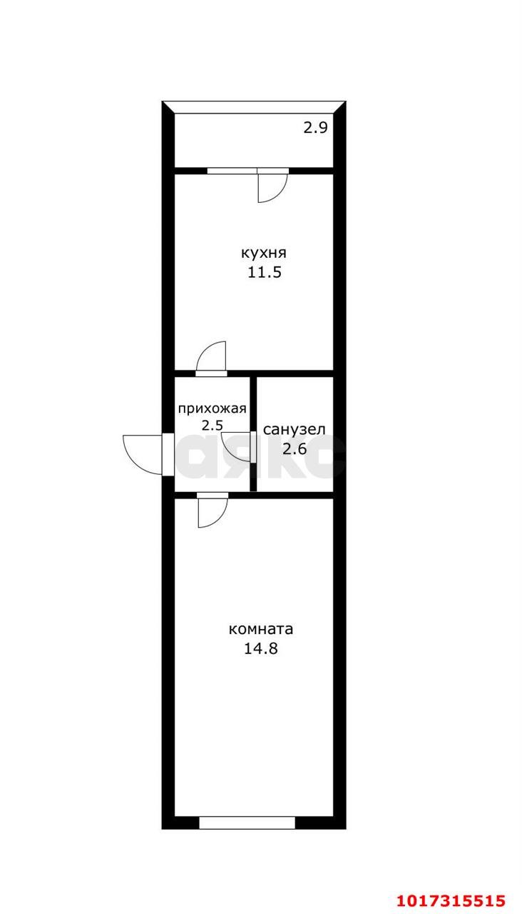 Фото №8: 1-комнатная квартира 35&nbsp;м², 5/5&nbsp;эт. - Краснодарский, мкр. Прикубанский внутригородской округ, литБ