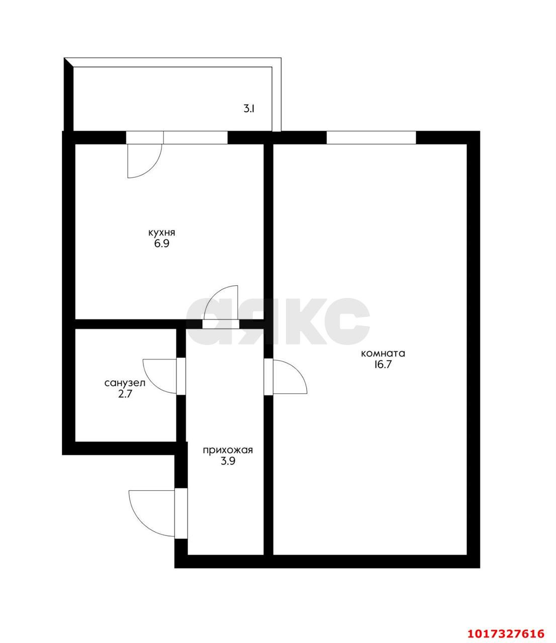 Фото №16: 1-комнатная квартира 33&nbsp;м², 1/5&nbsp;эт. - Новая Адыгея, мкр. ЖК Дарград, ул. Тургеневское шоссе, 33/1к3