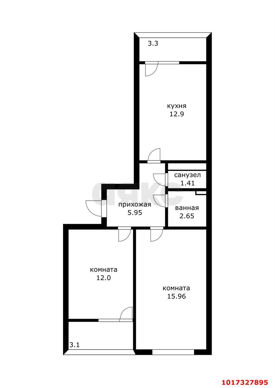 Фото №23: 2-комнатная квартира 54&nbsp;м², 1/16&nbsp;эт. - Краснодар, Прикубанский внутригородской округ, ЖК Славянка, мкр. Славянский, ул. Заполярная, 39к6