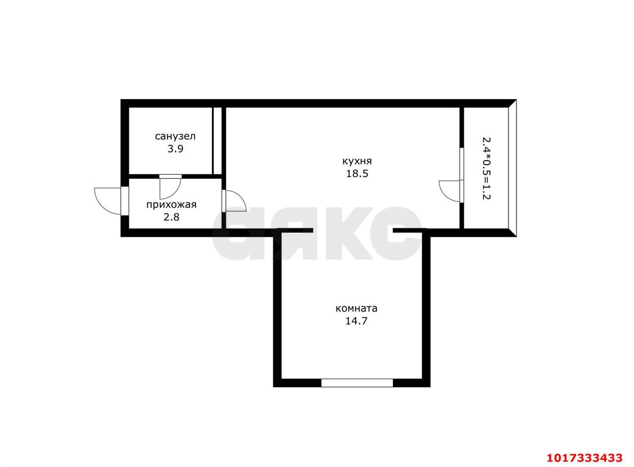 Фото №6: 1-комнатная квартира 43&nbsp;м², 7/8&nbsp;эт. - Краснодар, Карасунский внутригородской округ, ЖК Спортивный Парк, ж/р Новознаменский, ул. Войсковая, 4к10