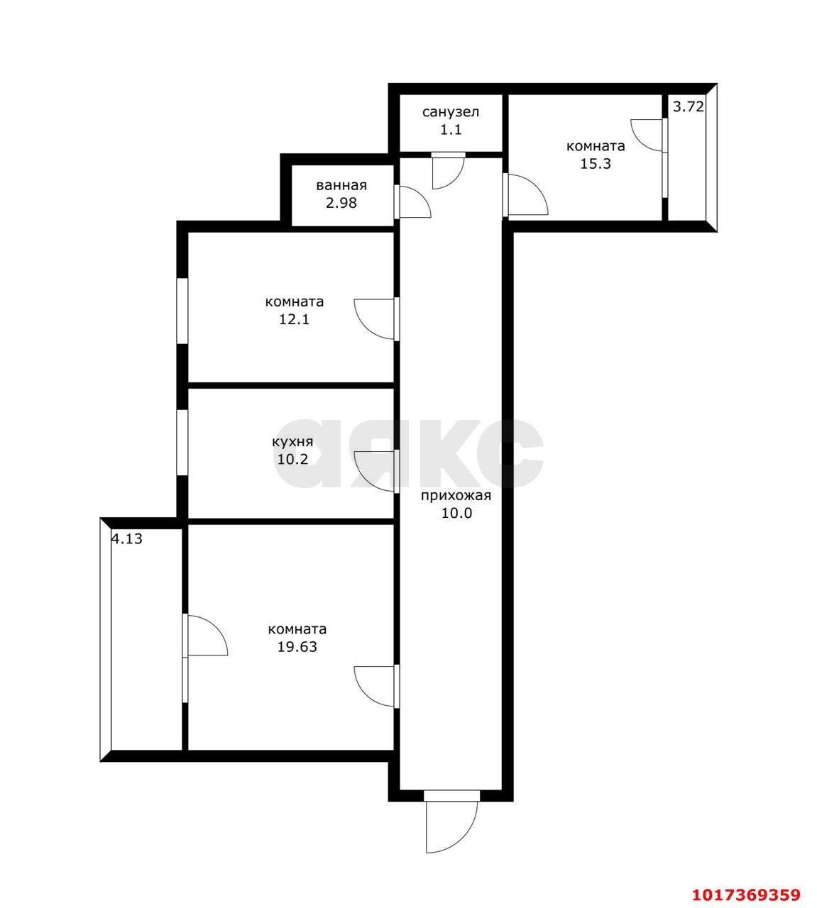 Фото №28: 3-комнатная квартира 75&nbsp;м², 4/9&nbsp;эт. - Краснодар, Карасунский внутригородской округ, мкр. Комсомольский, ул. Тюляева, 18