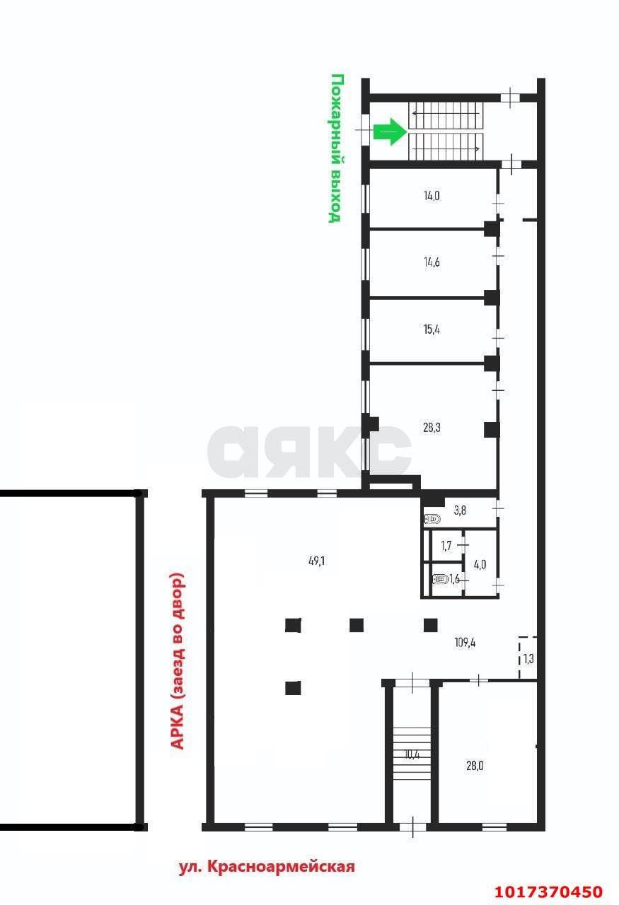 Фото №9: Офисное помещение 299&nbsp;м², 1/3&nbsp;эт. - Краснодар, Западный внутригородской округ, мкр. Центральный, ул. Чапаева, 88