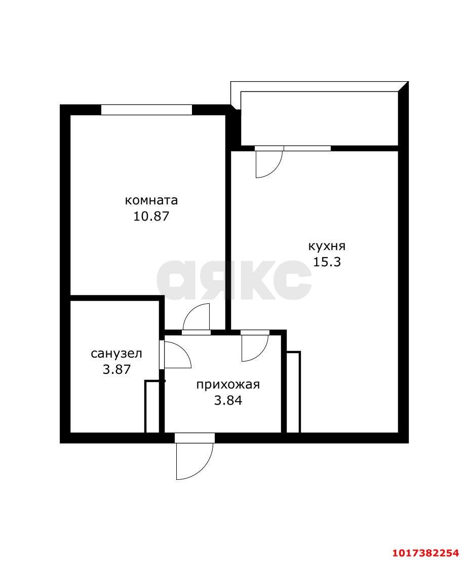 Фото №6: 1-комнатная квартира 38&nbsp;м², 15/24&nbsp;эт. - Краснодар, Карасунский внутригородской округ, Камвольно-суконный Комбинат, мкр. ЖК Урал, ул. Уральская, 87/7