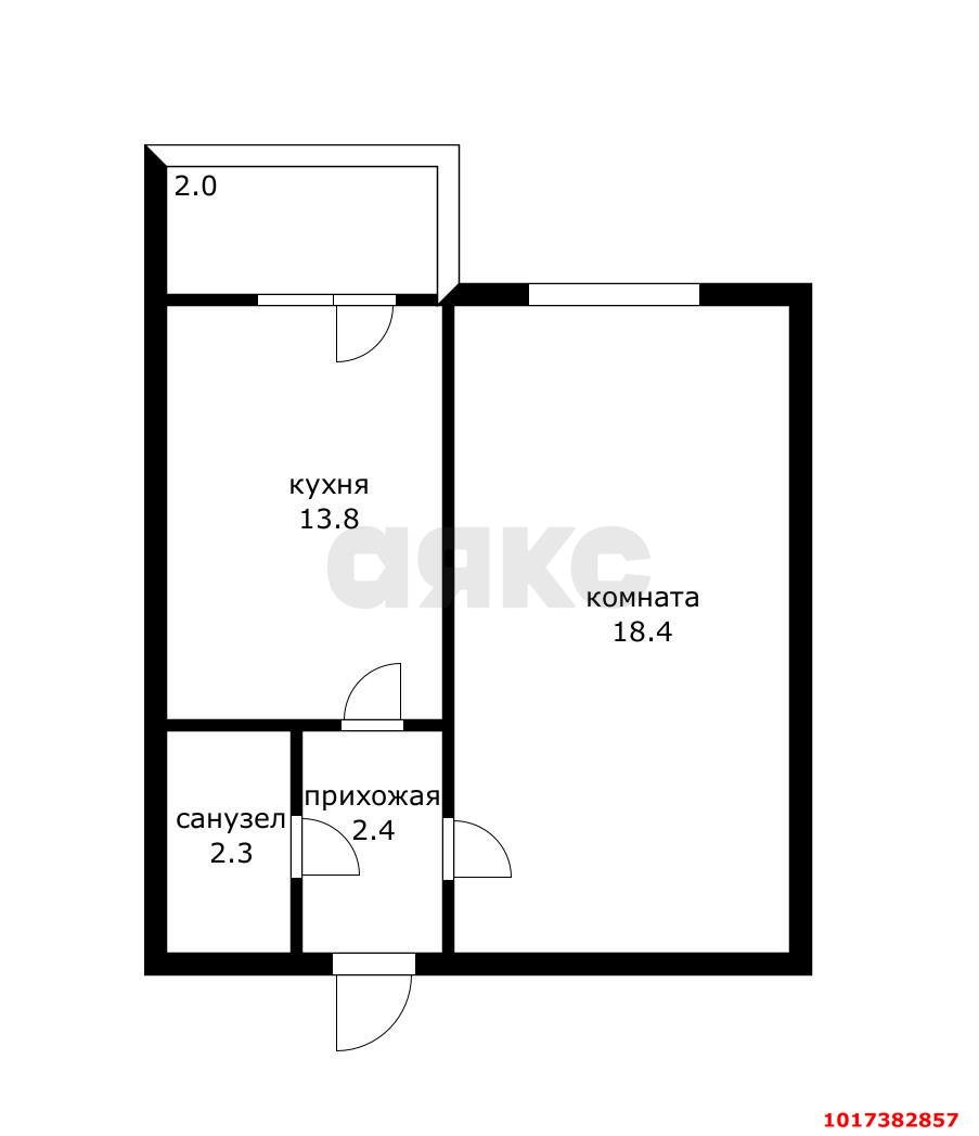Фото №9: 1-комнатная квартира 38&nbsp;м², 3/7&nbsp;эт. - Берёзовый, Прикубанский внутригородской округ, мкр. Витаминкомбинат, ул. Целиноградская, 4/2к3