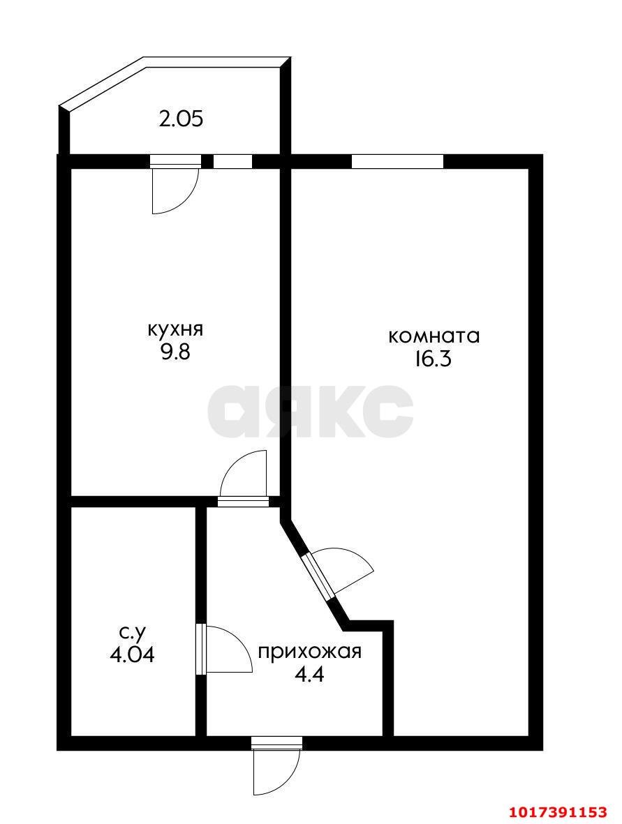 Фото №9: 1-комнатная квартира 35&nbsp;м², 8/16&nbsp;эт. - Краснодар, Прикубанский внутригородской округ, Россинского, мкр. жилой комплекс Видный, ул. Командорская, 3к2