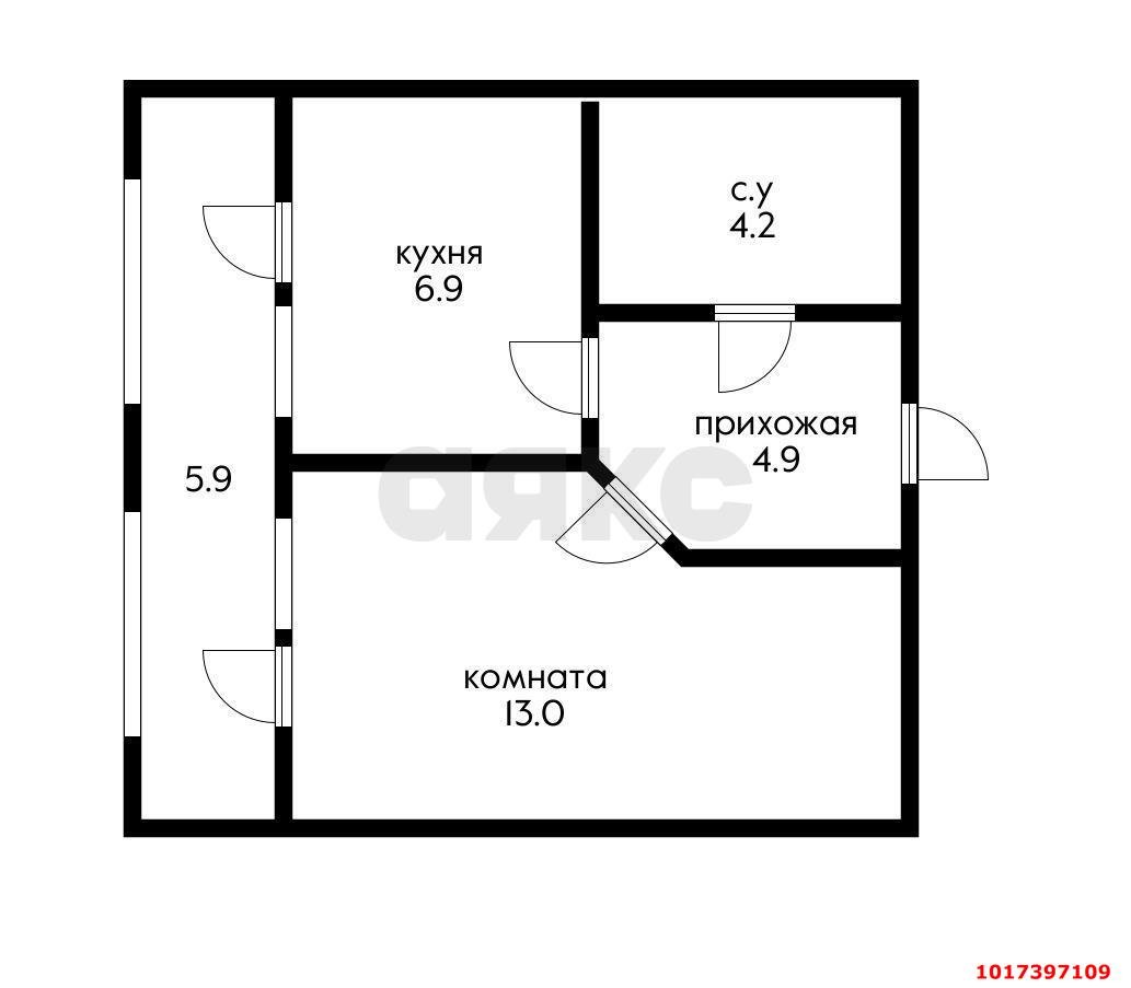 Фото №12: 1-комнатная квартира 30&nbsp;м², 4/16&nbsp;эт. - Краснодар, Прикубанский внутригородской округ, мкр. жилой комплекс Зеленодар, ул. 3-я Трудовая, 1/3