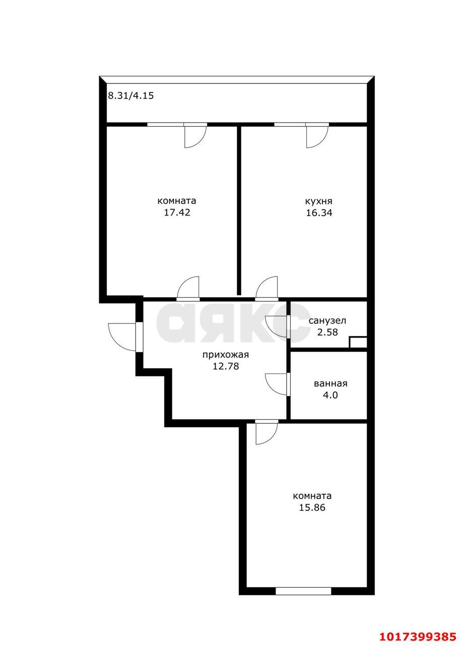 Фото №19: 2-комнатная квартира 78&nbsp;м², 19/20&nbsp;эт. - Краснодар, Западный внутригородской округ, мкр. Фестивальный, пр-д Дальний, 11к1