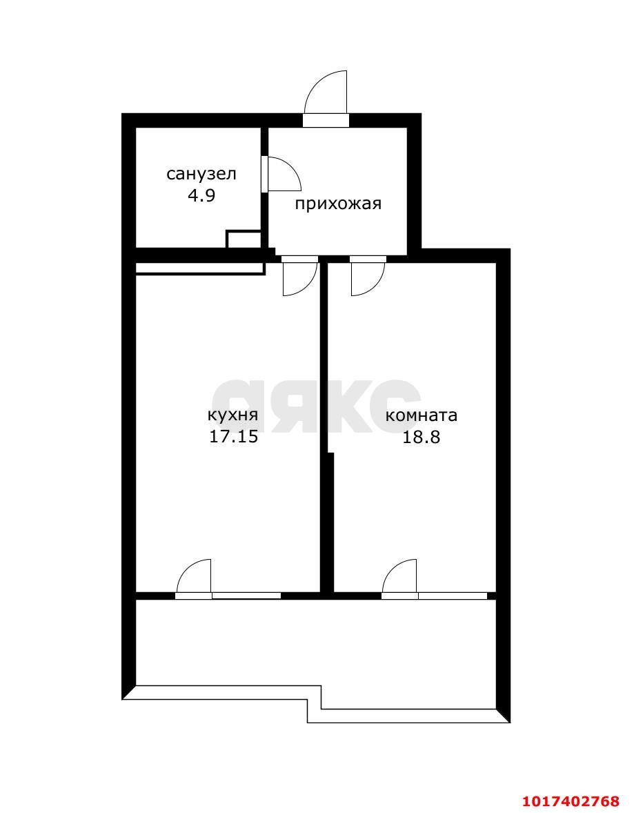 Фото №10: 1-комнатная квартира 56&nbsp;м², 13/23&nbsp;эт. - Краснодар, Западный внутригородской округ, ЖК Новый Город, мкр. Юбилейный, ул. Генерала Шифрина, 7