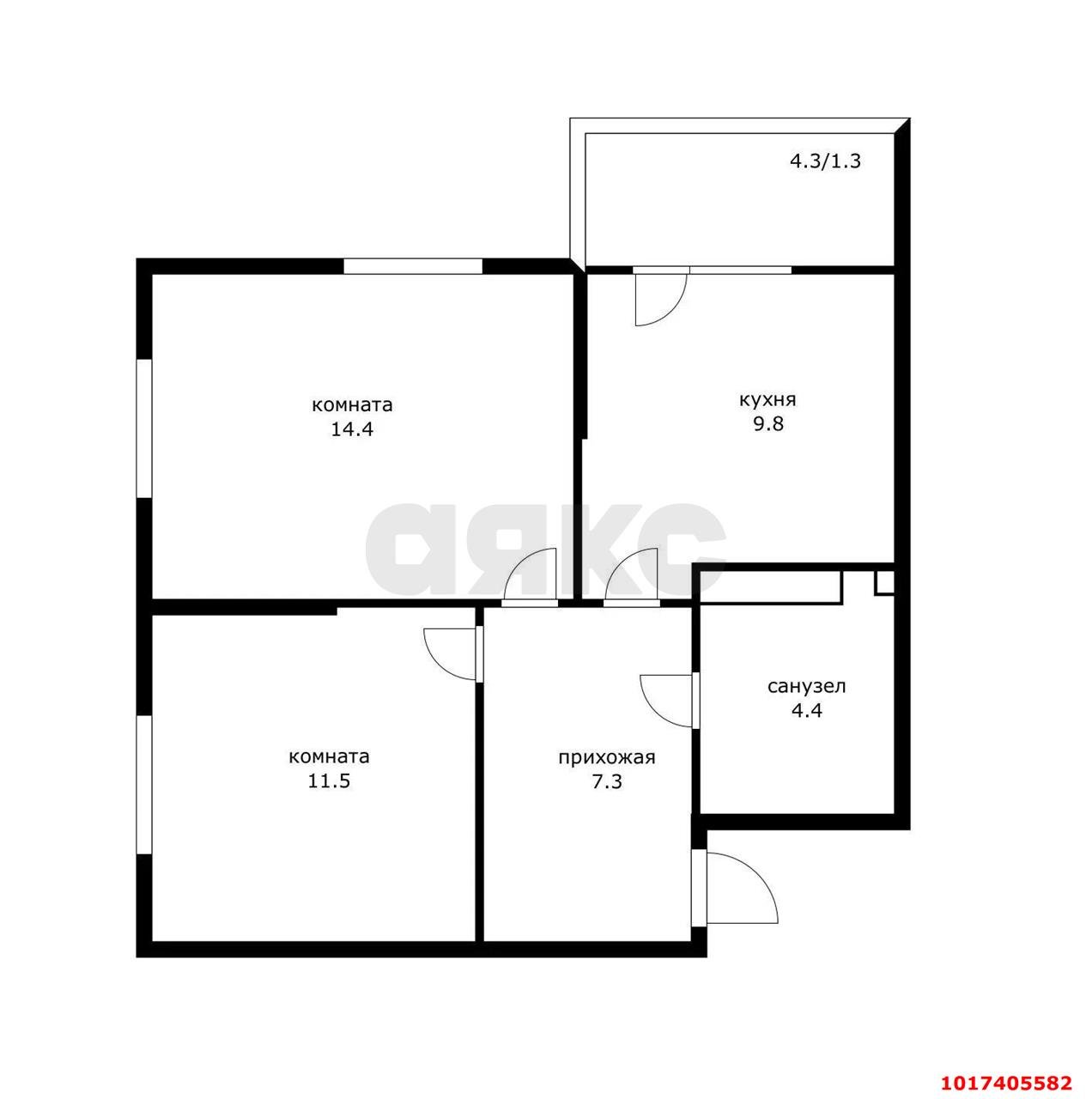Фото №10: 2-комнатная квартира 51&nbsp;м², 7/9&nbsp;эт. - Краснодар, Прикубанский внутригородской округ, мкр. жилой комплекс Южане, ул. Даниила Смоляна, 65