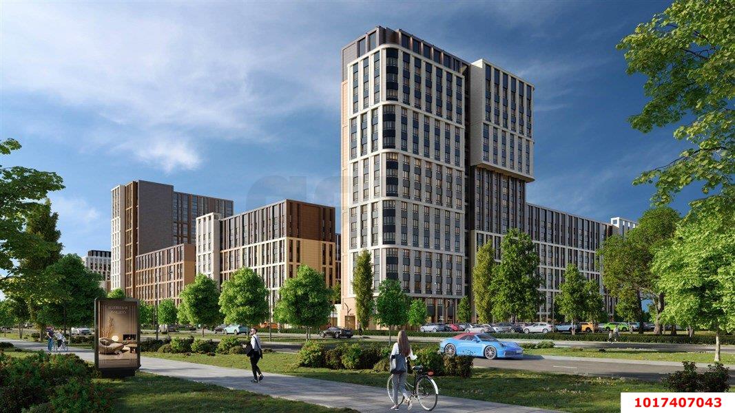 Фото №1: 3-комнатная квартира 79&nbsp;м², 9/9&nbsp;эт. - Краснодар, Прикубанский внутригородской округ, мкр. культурный квартал Эрмитаж, ул. им. Мурата Ахеджака, 20