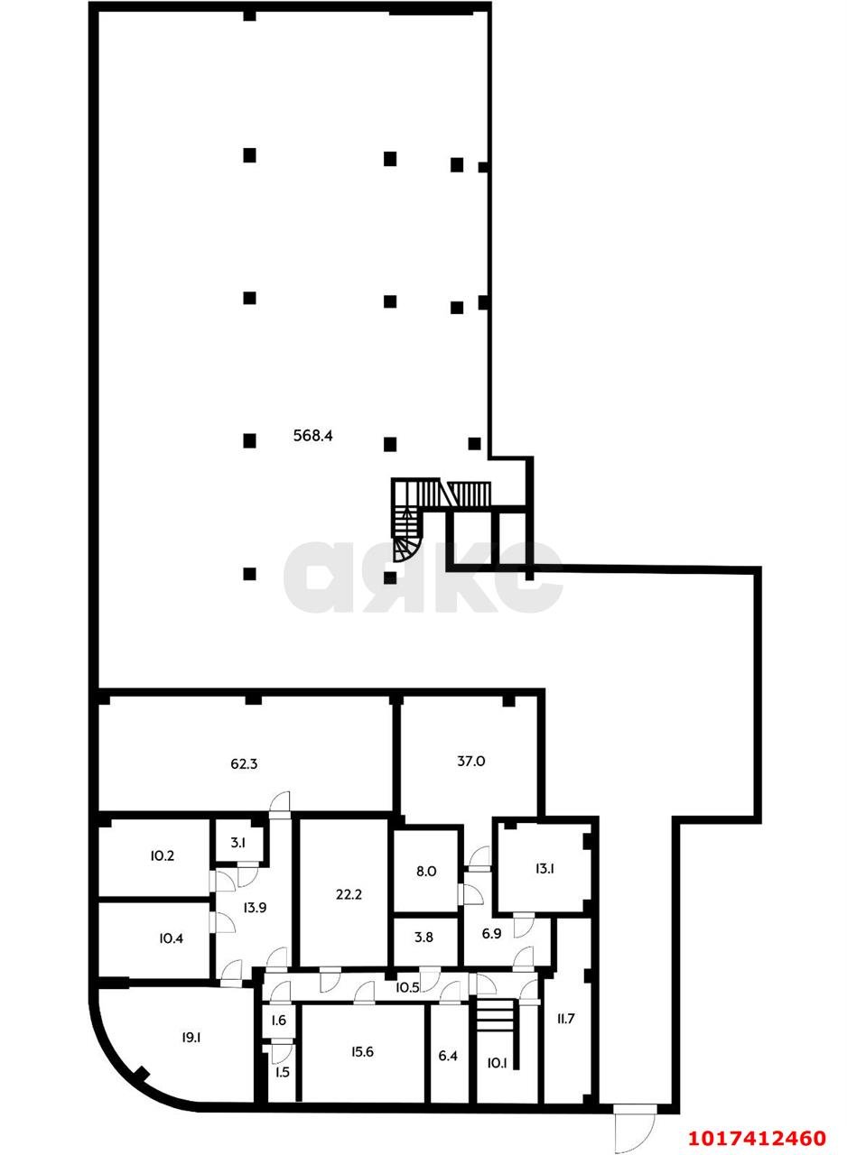 Фото №7: Офисное помещение 1035&nbsp;м², 1/9&nbsp;эт. - Краснодар, Западный внутригородской округ, мкр. Центральный, ул. Северная, 324Н