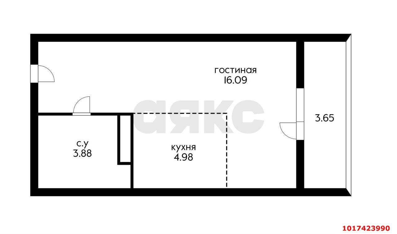 Фото №9: Студия 24&nbsp;м², 4/16&nbsp;эт. - Краснодар, Прикубанский внутригородской округ, мкр. Достояние, ул. Конгрессная, 27