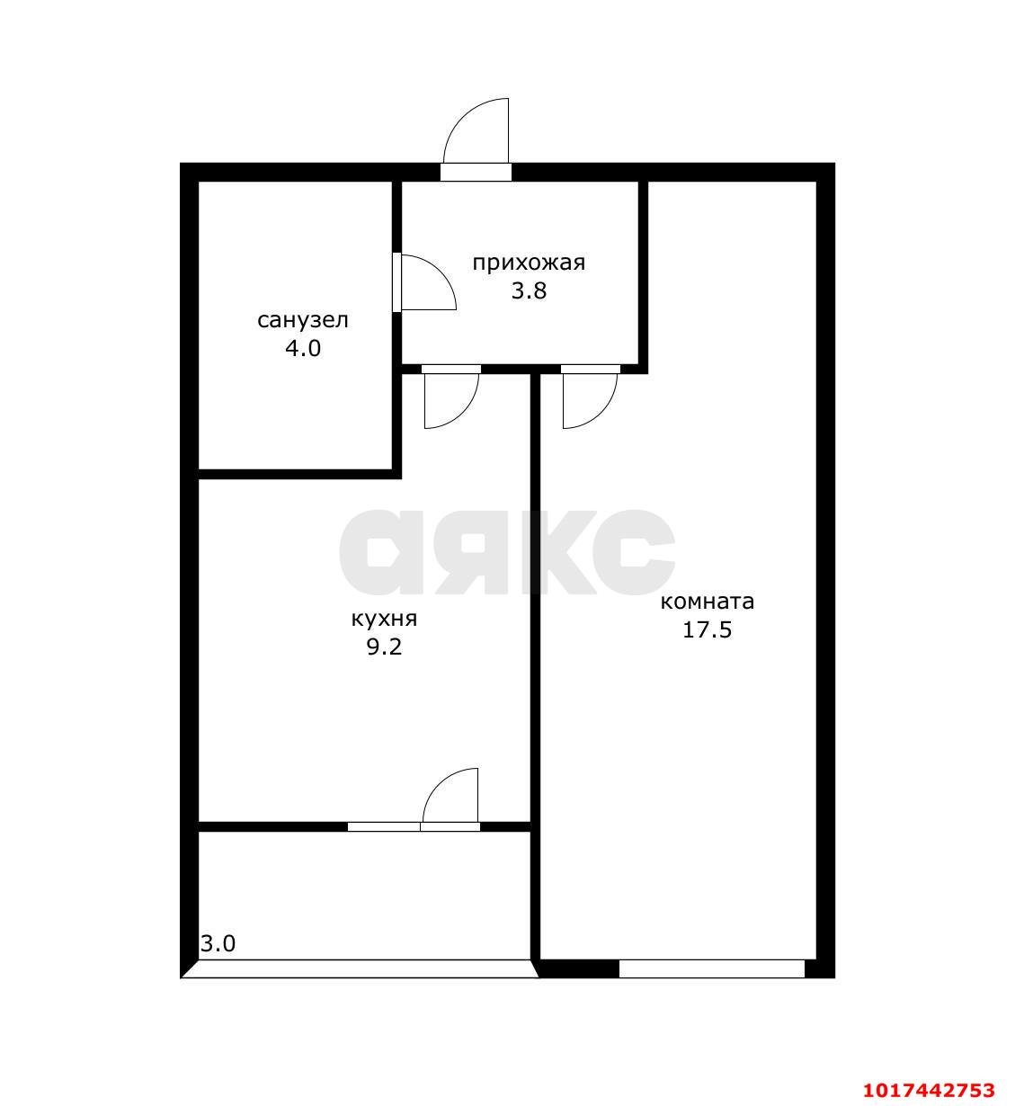 Фото №13: 1-комнатная квартира 40&nbsp;м², 2/17&nbsp;эт. - Краснодар, Прикубанский внутригородской округ, Россинского, мкр. жилой комплекс Символ, ул. Командорская, 9/2