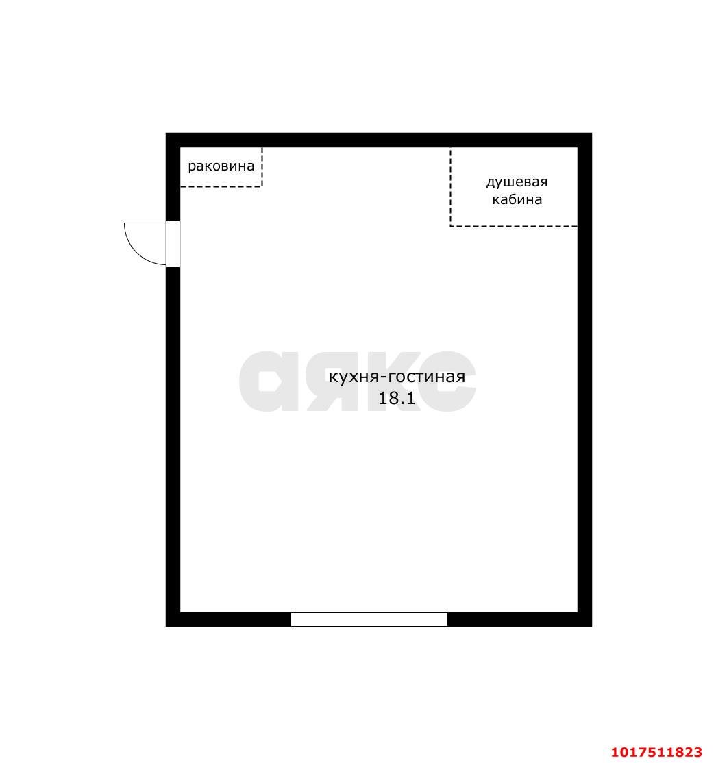 Фото №8: Студия 20&nbsp;м², 3/5&nbsp;эт. - Краснодар, Прикубанский внутригородской округ, мкр. Завод Измерительных Приборов, ул. Московская, 86