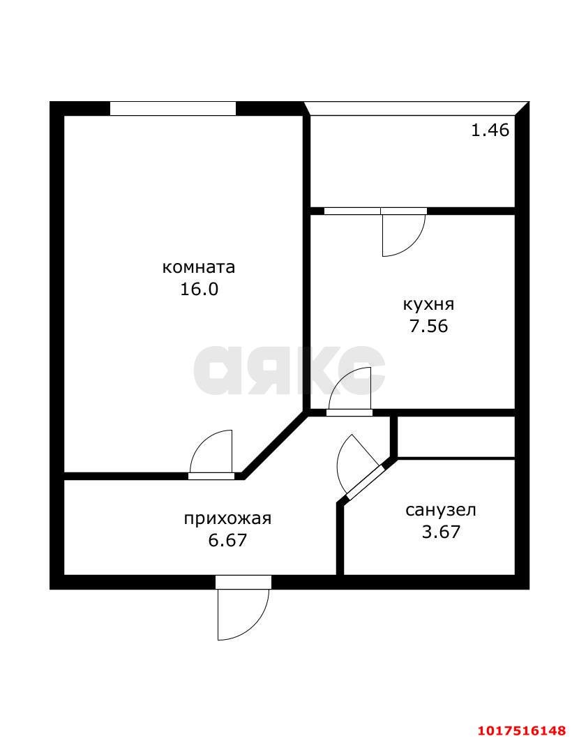 Фото №15: 1-комнатная квартира 34&nbsp;м², 6/10&nbsp;эт. - Яблоновский