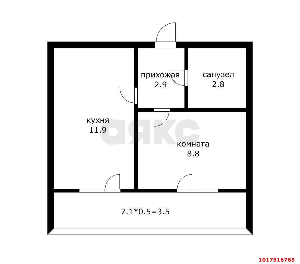 Фото №7: 1-комнатная квартира 30&nbsp;м², 13/19&nbsp;эт. - Краснодар, Прикубанский внутригородской округ, мкр. жилой комплекс Грани, ул. Западный Обход, 45к6