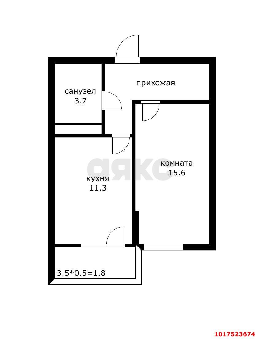 Фото №16: 1-комнатная квартира 40&nbsp;м², 12/24&nbsp;эт. - Краснодар, Прикубанский внутригородской округ, мкр. ЖК Абрикосово, ул. имени Героя Георгия Бочарникова, 4к2