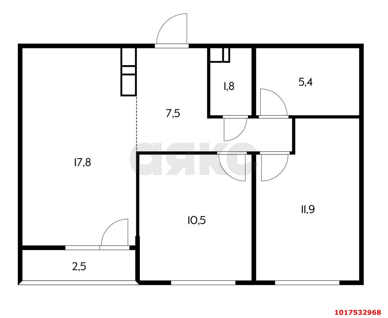 Фото №8: 2-комнатная квартира 60&nbsp;м², 5/16&nbsp;эт. - Краснодар, Прикубанский внутригородской округ, мкр. жилой комплекс Дыхание, ул. Лётчика Позднякова, 2к18