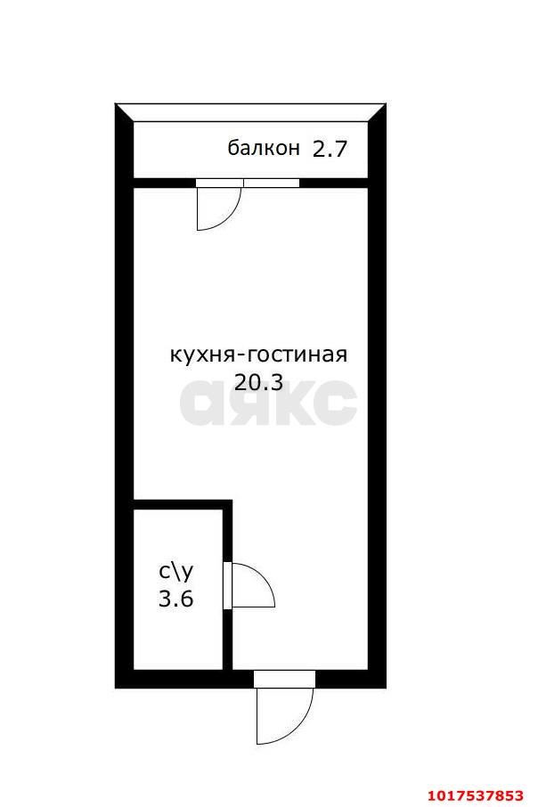 Фото №12: Студия 27&nbsp;м², 6/6&nbsp;эт. - Ленина, мкр. Карасунский внутригородской округ, ул. Радужная, 15Б