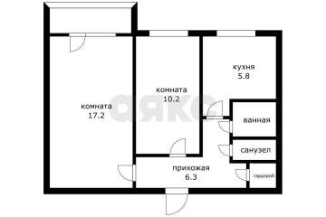 Фото №1: 2-комнатная квартира 43 м², 3/5 эт. - Краснодар, мкр. Славянский, ул. Азовская, 16