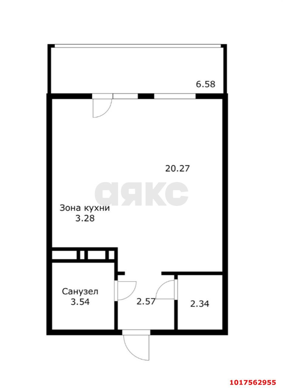 Фото №2: Студия 35&nbsp;м², 8/17&nbsp;эт. - Краснодар, Центральный внутригородской округ, Табачная Фабрика, мкр. ЖК Все Свои Вип, ул. Колхозная, 5/2к3