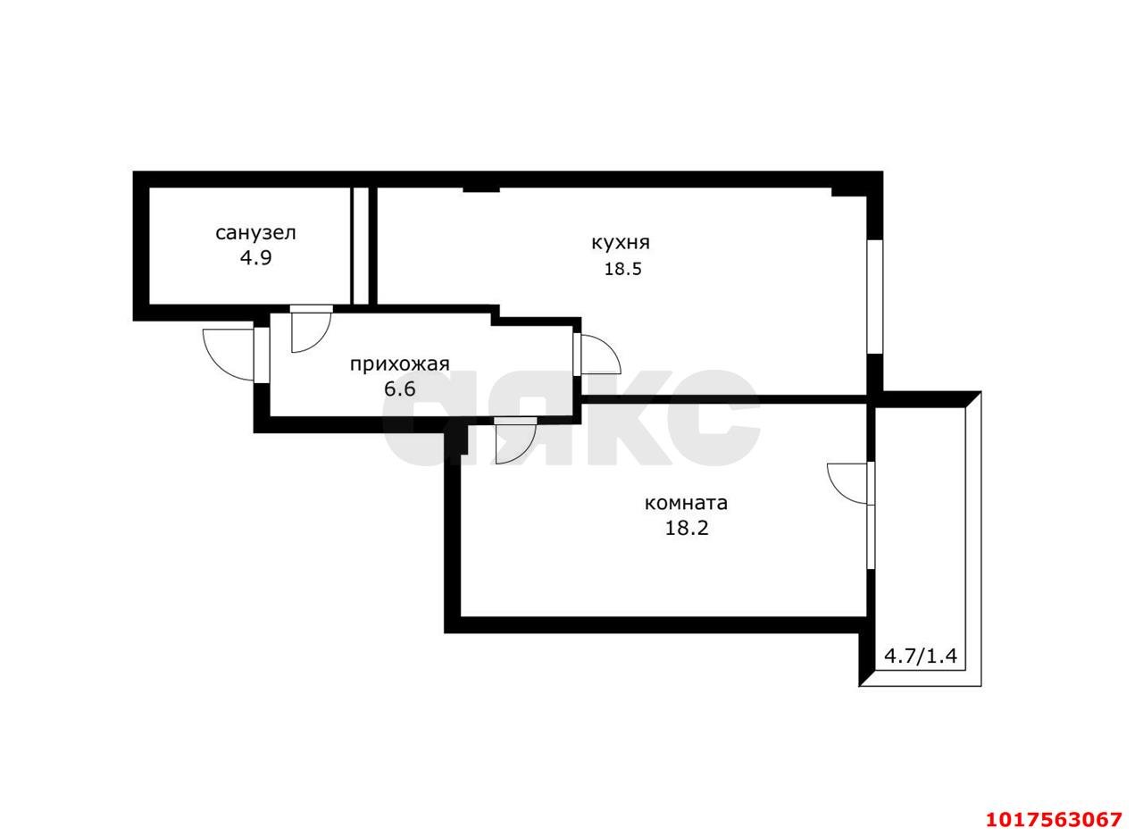 Фото №9: 1-комнатная квартира 48&nbsp;м², 2/9&nbsp;эт. - Краснодар, Прикубанский внутригородской округ, мкр. жилой комплекс Лиговский, ул. Героя Хабибуллина, 15