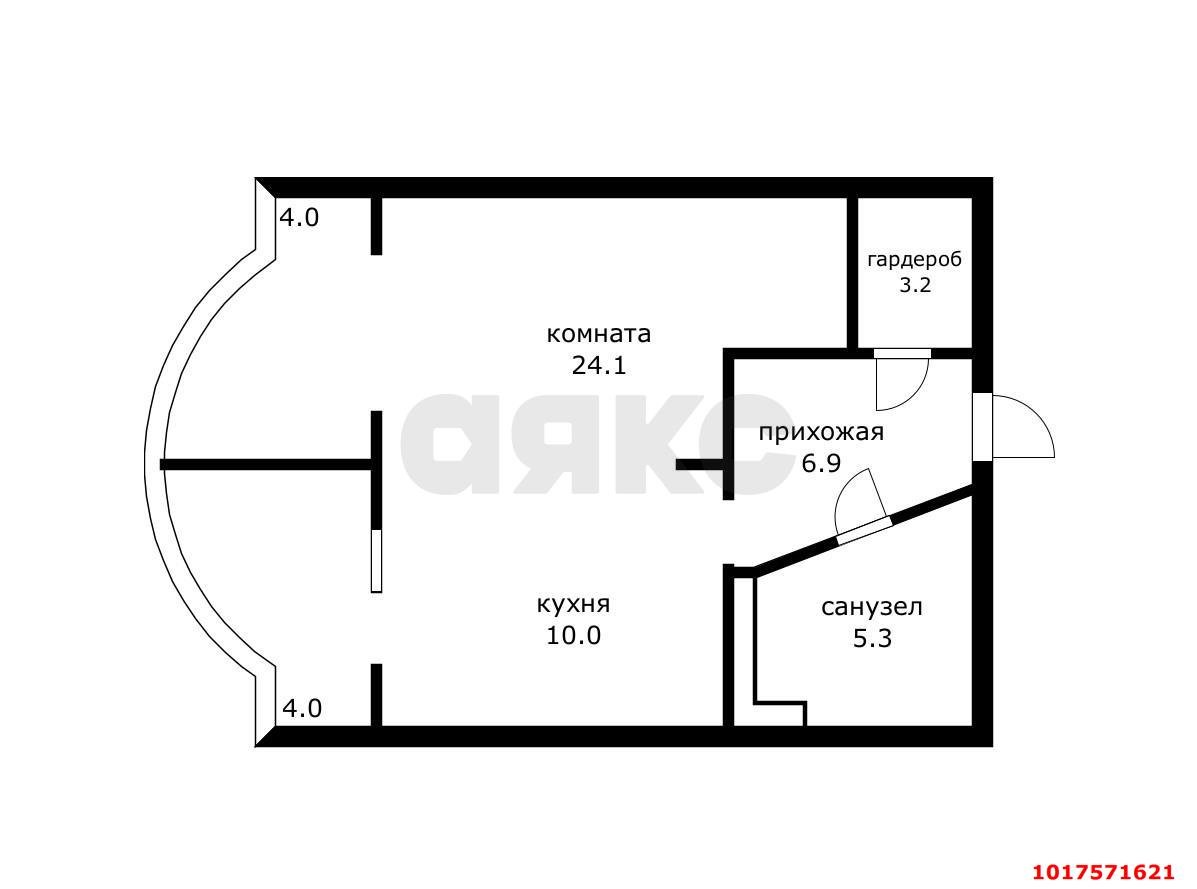 Фото №14: 2-комнатная квартира 58&nbsp;м², 12/17&nbsp;эт. - Краснодар, Прикубанский внутригородской округ, ЖК Валентина, мкр. 9-й километр, ул. Циолковского, 9