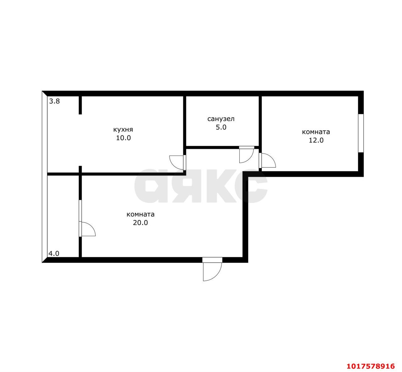 Фото №4: 2-комнатная квартира 53&nbsp;м², 7/9&nbsp;эт. - Краснодар, Центральный внутригородской округ, мкр. Центральный, ул. Гудимы, 25