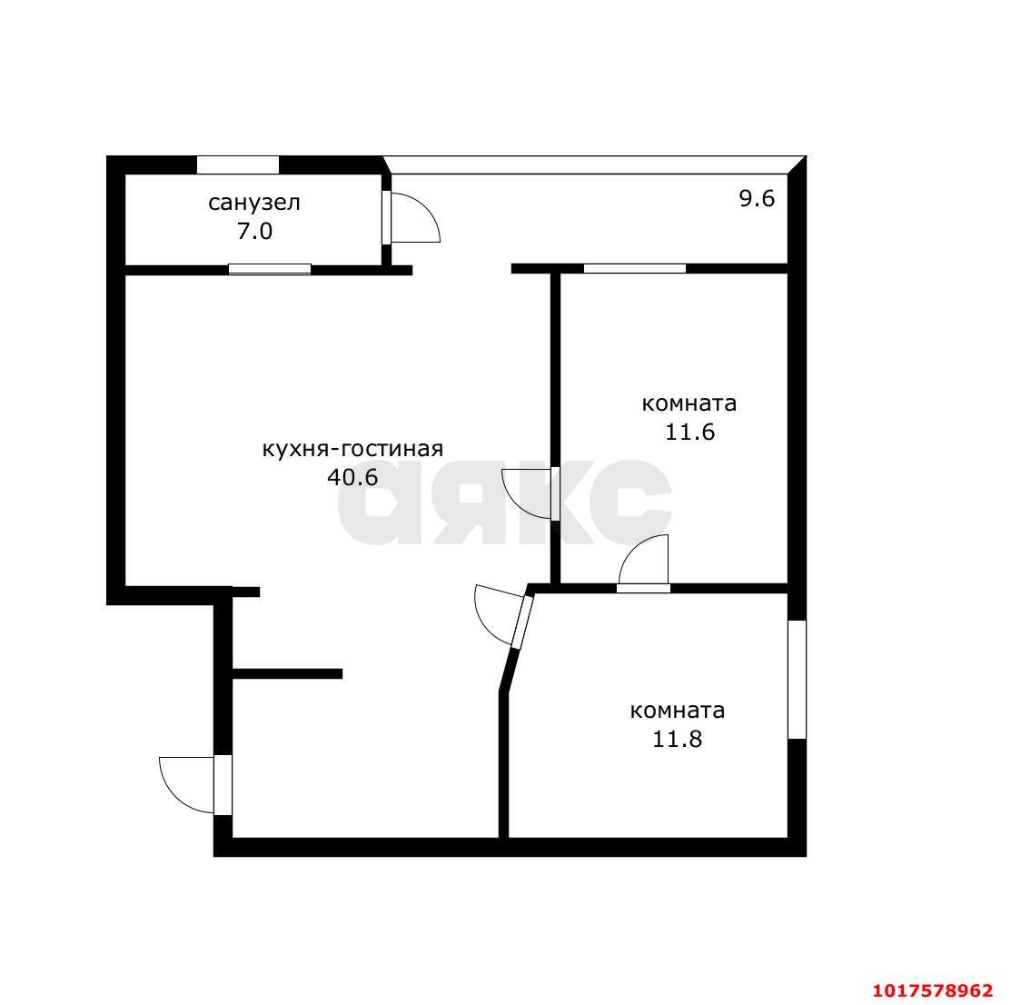 Фото №16: 2-комнатная квартира 80&nbsp;м², 1/4&nbsp;эт. - Краснодар, Прикубанский внутригородской округ, мкр. Музыкальный, ул. Ангарская, 1/3