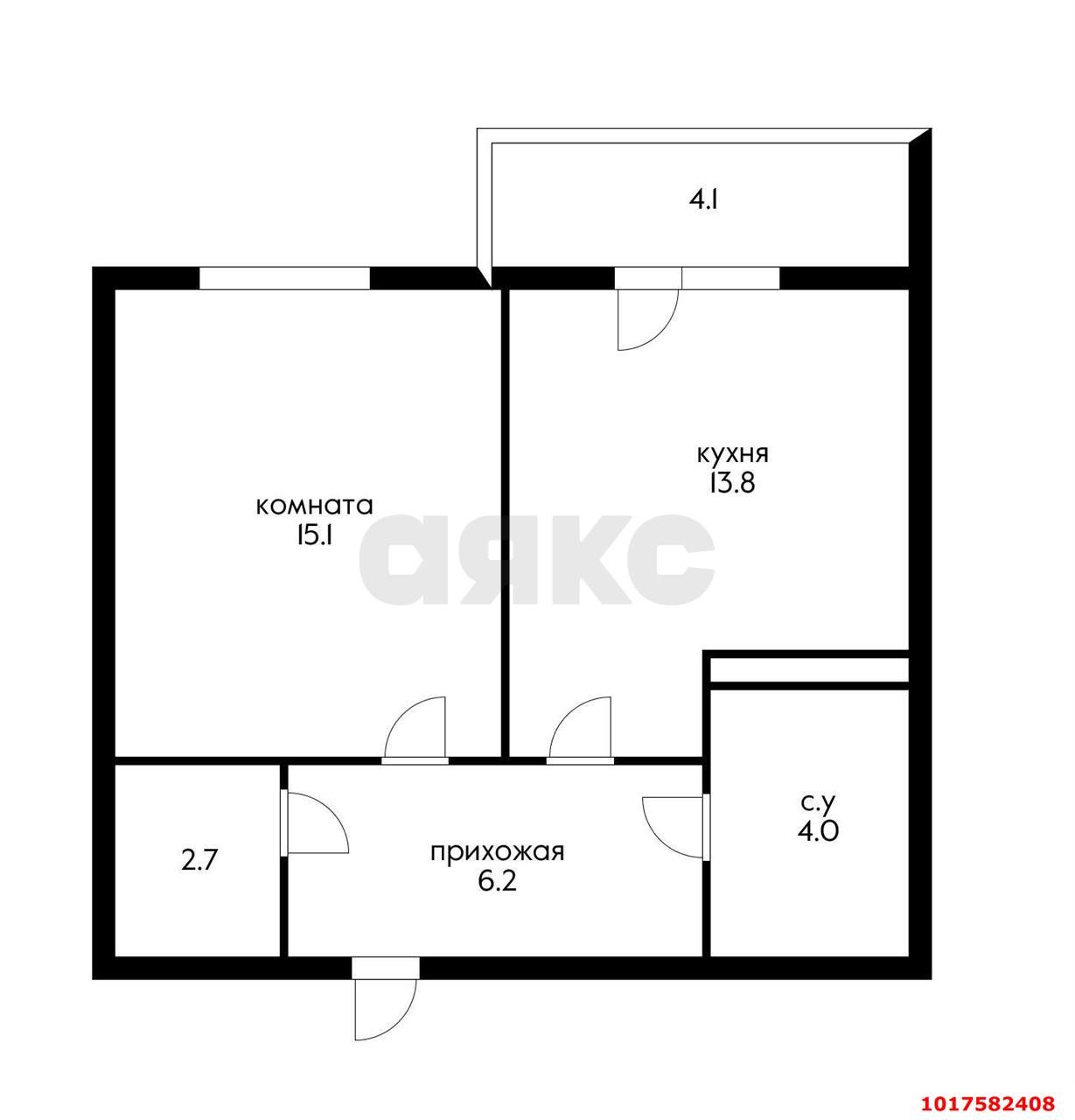 Фото №5: 1-комнатная квартира 40&nbsp;м², 4/16&nbsp;эт. - Краснодар, Западный внутригородской округ, Кожзавод, мкр. Военный городок № 1, ул. имени Калинина, 350