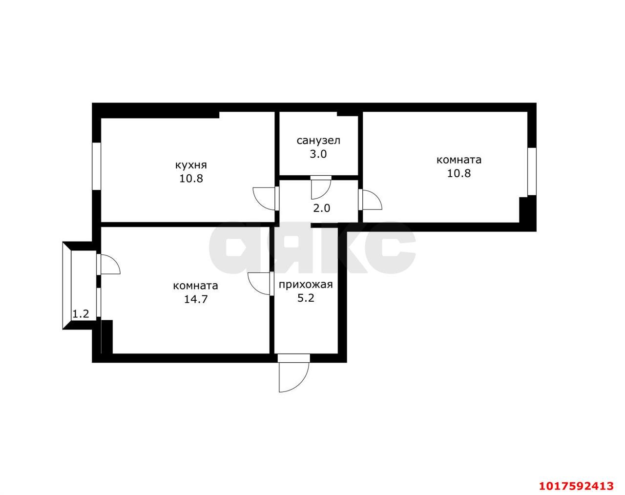 Фото №7: 2-комнатная квартира 48&nbsp;м², 2/5&nbsp;эт. - Краснодар, мкр. Западный внутригородской округ, ул. имени Дзержинского, 22