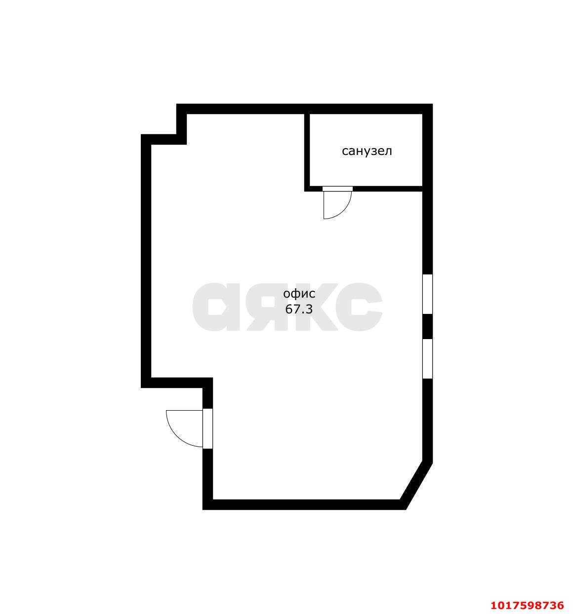 Фото №8: Офисное помещение 67&nbsp;м², 4&nbsp;эт. - Краснодар, Карасунский внутригородской округ, ж/р Новознаменский, ул. Есенина, 30Б