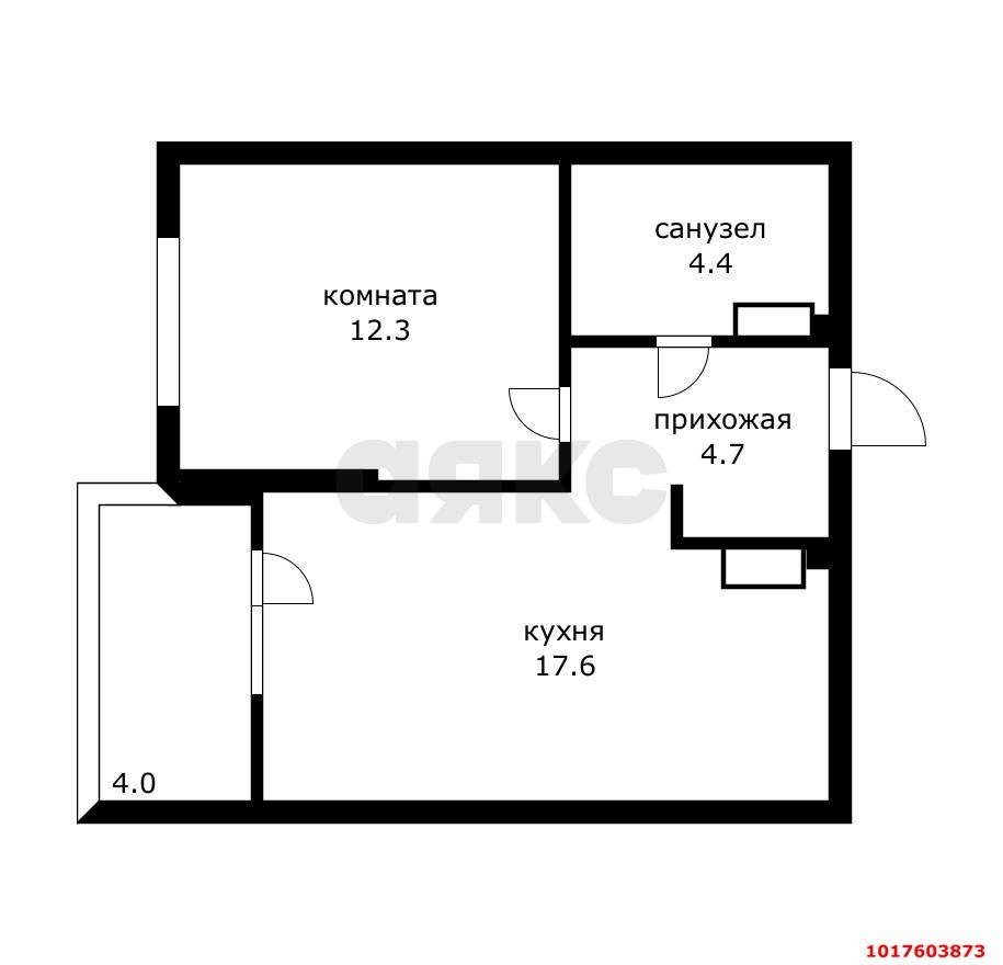 Фото №6: 1-комнатная квартира 43&nbsp;м², 14/18&nbsp;эт. - Краснодар, Прикубанский внутригородской округ, мкр. Парк Победы, ул. имени Героя Дангириева, 2к3