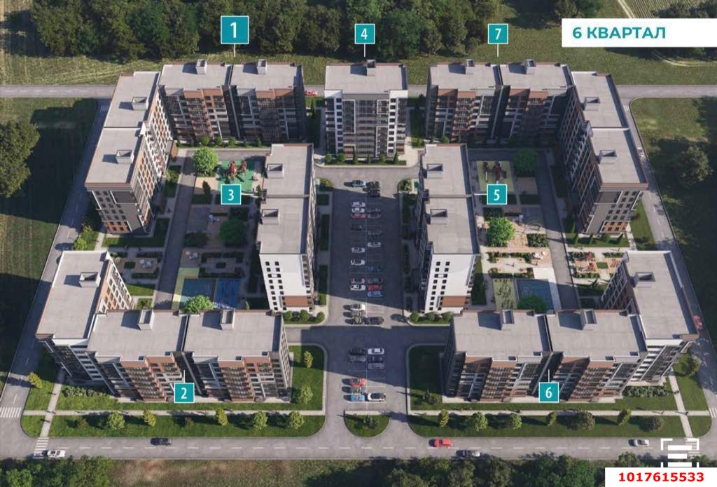 Фото №3: 1-комнатная квартира 29&nbsp;м², 4/7&nbsp;эт. - Краснодар, Прикубанский внутригородской округ, жилой комплекс Европа-Сити, мкр. жилой комплекс Европа Клубный Квартал 6, ул. Карпатская, 11