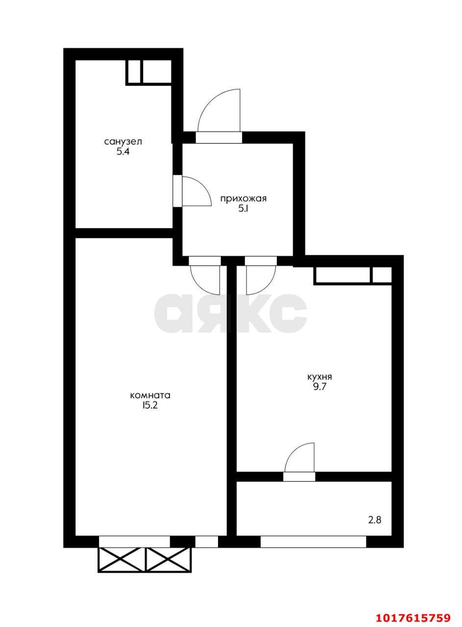 Фото №6: 1-комнатная квартира 38&nbsp;м², 14/24&nbsp;эт. - Краснодар, Карасунский внутригородской округ, Гидростроителей, мкр. жилой комплекс Квартет, ул. имени Снесарева, 10