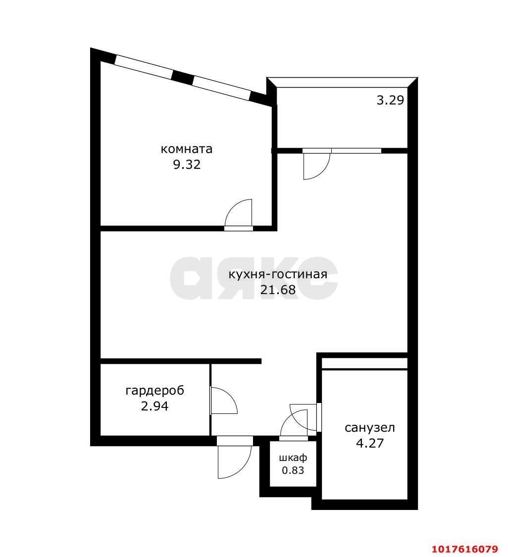 Фото №12: 1-комнатная квартира 45&nbsp;м², 11/22&nbsp;эт. - Краснодар, Карасунский внутригородской округ, Хлопчато-бумажный Комбинат, мкр. ЖК Альфа, ул. Уральская, 100/5