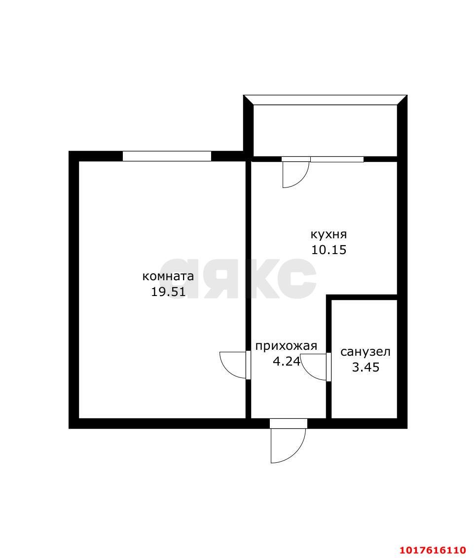 Фото №6: 1-комнатная квартира 40&nbsp;м², 12/16&nbsp;эт. - Краснодар, Прикубанский внутригородской округ, мкр. Молодёжный, ул. Душистая, 29