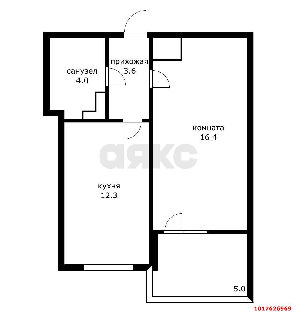 Фото №14: 1-комнатная квартира 41&nbsp;м², 6/8&nbsp;эт. - Южный, мкр. жилой комплекс История-2, ул. Екатерининская, 3к2