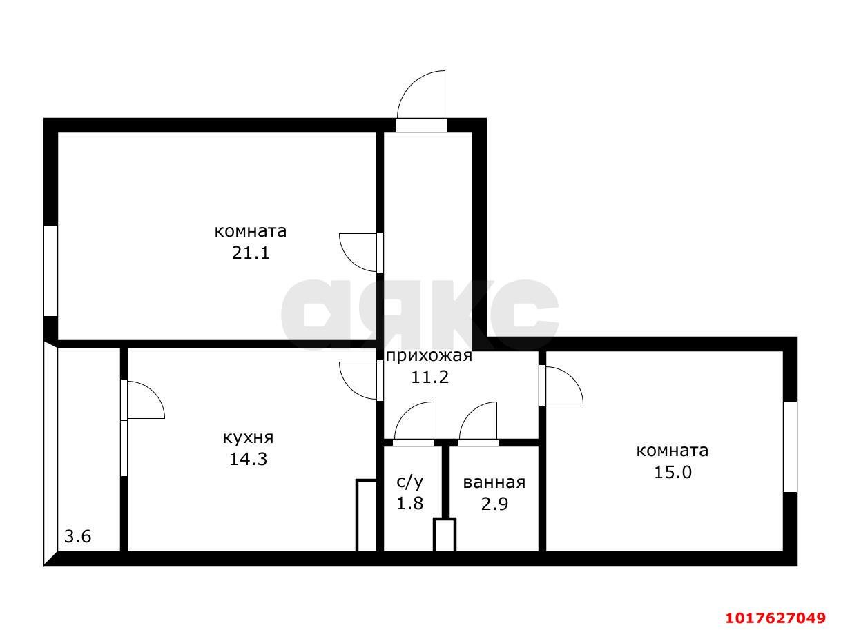 Фото №12: 2-комнатная квартира 66&nbsp;м², 2/18&nbsp;эт. - Краснодар, Карасунский внутригородской округ, ЖК Восток, ж/м Пашковский, ул. Лавочкина, 23