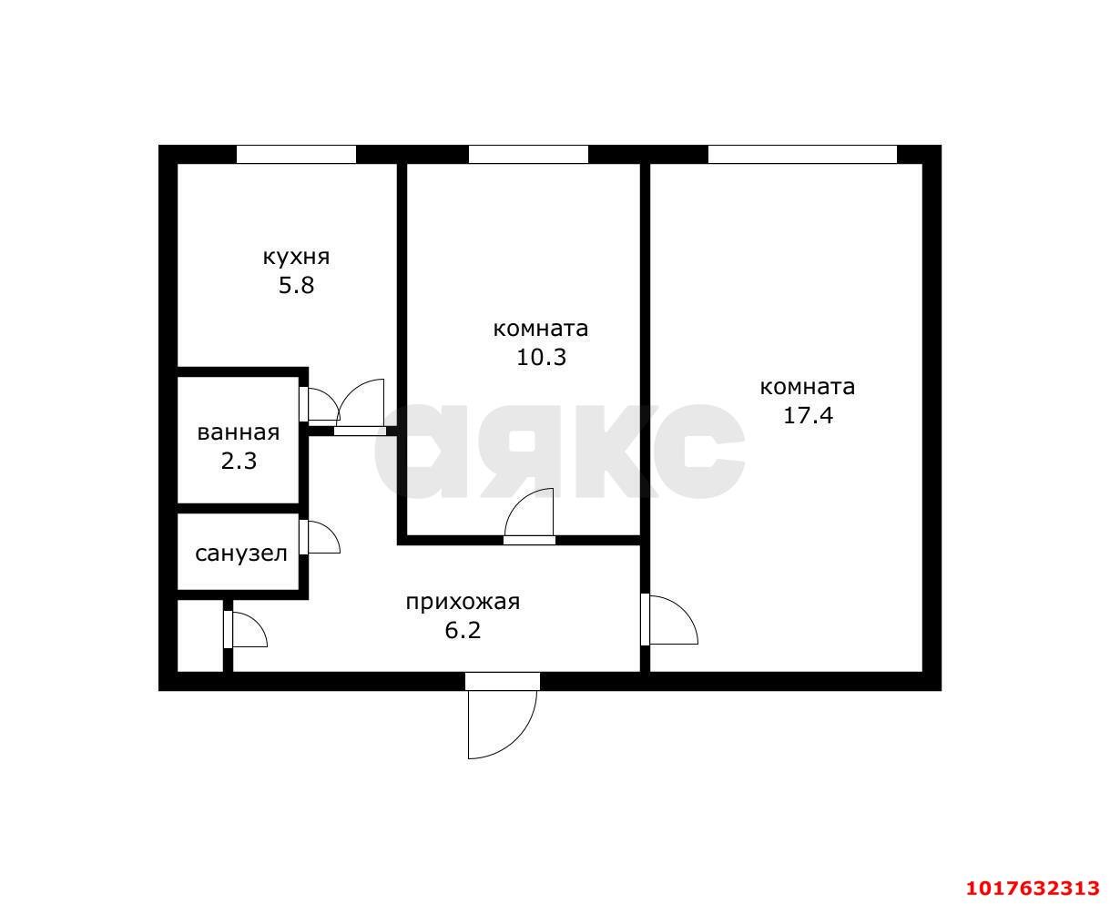 Фото №11: 2-комнатная квартира 44&nbsp;м², 1/5&nbsp;эт. - Краснодар, Прикубанский внутригородской округ, Фестивальный, мкр. Отделение № 1 совхоза Солнечный, ул. Совхозная, 6