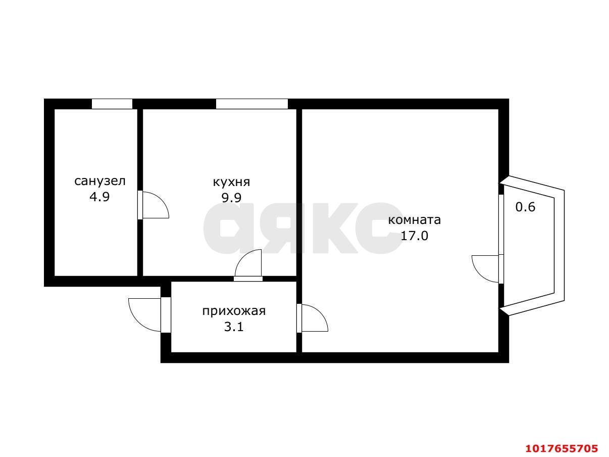 Фото №5: 1-комнатная квартира 39&nbsp;м², 3/4&nbsp;эт. - Краснодар, Карасунский внутригородской округ, ж/м ТЭЦ, ул. Северная, 4