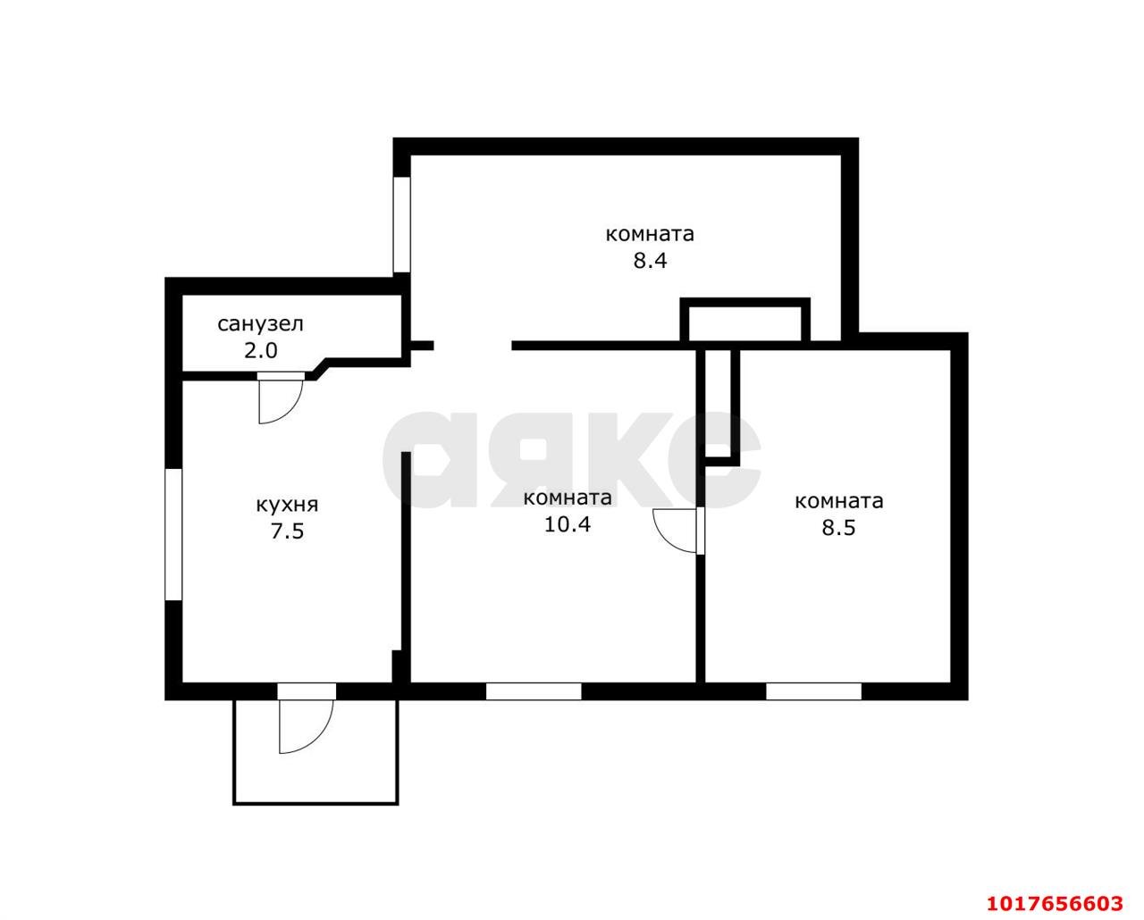 Фото №8: 3-комнатная квартира 37&nbsp;м², 1/1&nbsp;эт. - Краснодар, Центральный внутригородской округ, мкр. Центральный, ул. Суворова, 53А