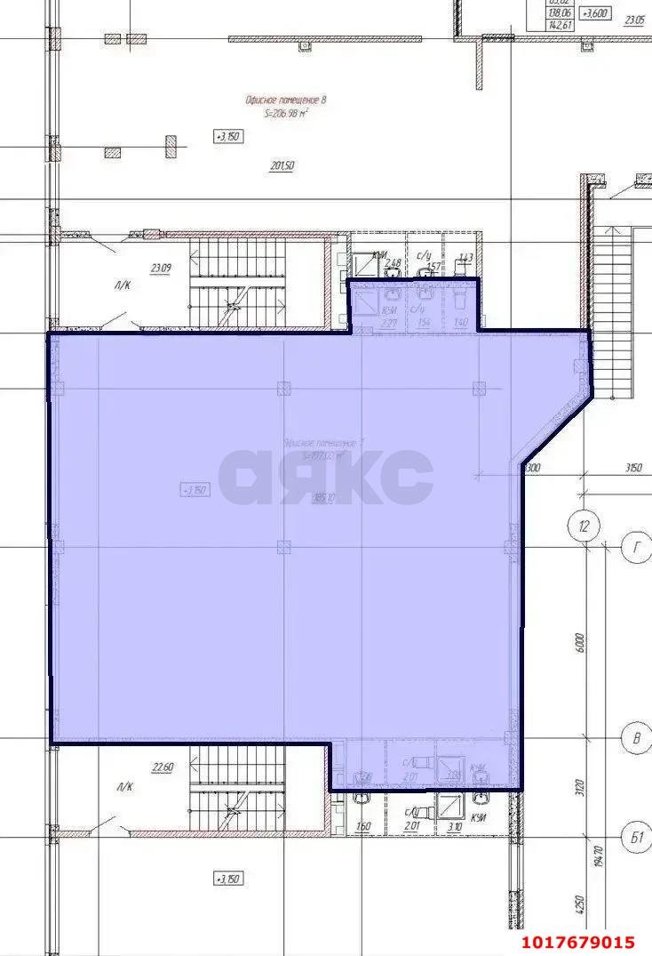 Фото №9: Торговое помещение 210&nbsp;м², 2/2&nbsp;эт. - Краснодар, Прикубанский внутригородской округ, мкр. жилой комплекс Свобода, ул. Домбайская, 55