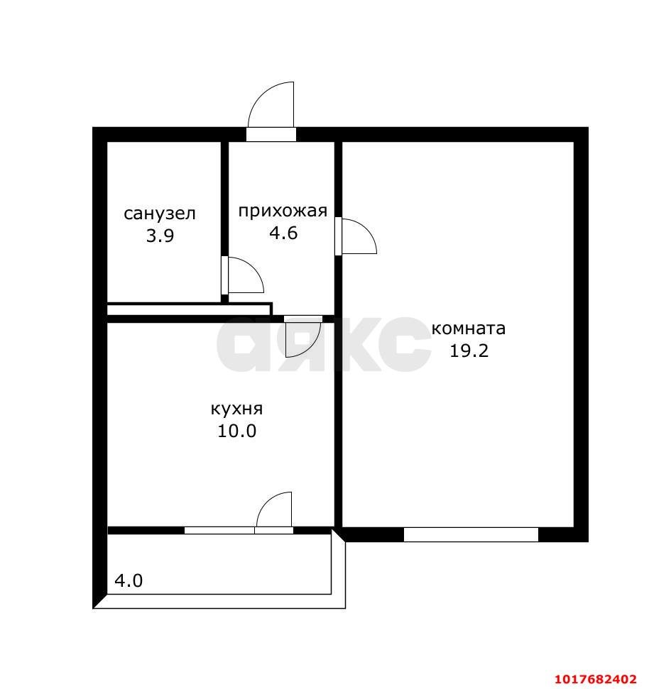 Фото №4: 1-комнатная квартира 37&nbsp;м², 11/14&nbsp;эт. - Краснодар, Прикубанский внутригородской округ, мкр. Молодёжный, ул. Душистая, 45