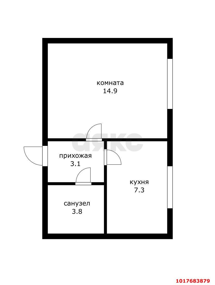 Фото №11: 1-комнатная квартира 29&nbsp;м², 1/6&nbsp;эт. - Краснодар, Прикубанский внутригородской округ, мкр. Музыкальный, ул. имени С.С. Прокофьева, 9